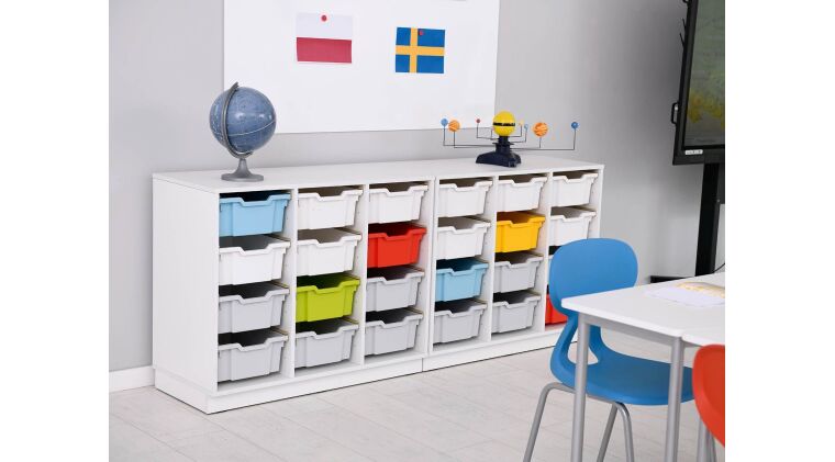 Medium container white, with beige runners - 372055MB_4.jpg