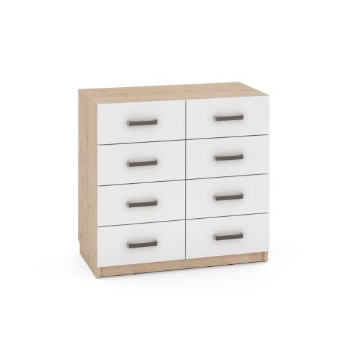 Low Cabinet NV, 8 white drawers - 6513089