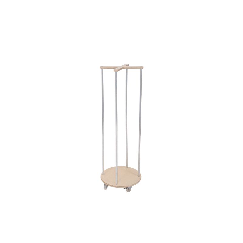 Rack for poufs on wheels