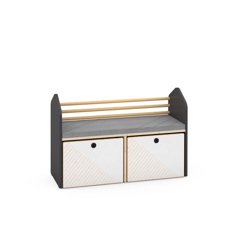 FLO Cabinet with a Seat, anthracite