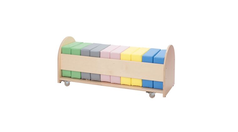 Set of pastel poufs in stand on wheels - 6512593K.jpg