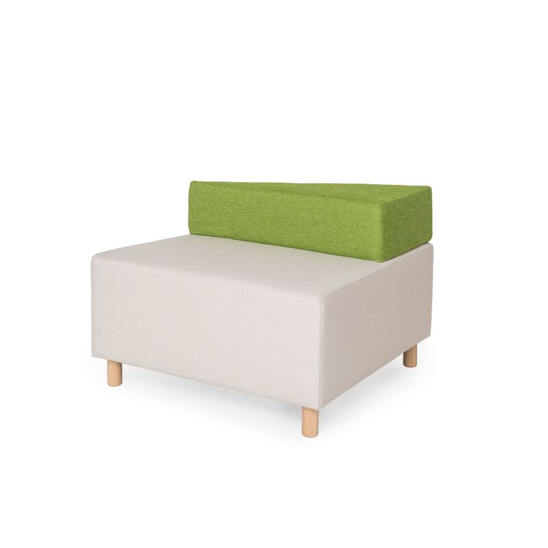 ZigZag beige sofa - Canvas 109025/109337 flame retardant