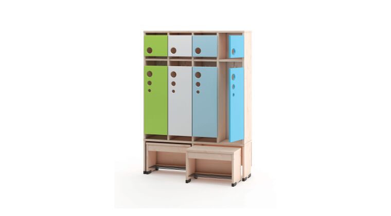 Cloakroom with a moveable seat - universal body 4, seat height: 26cm - 6512478EX_3.jpg