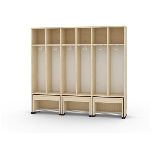 Sit & Stand Cloakroom 6, SH 35cm, flame redardant - 6513030EX