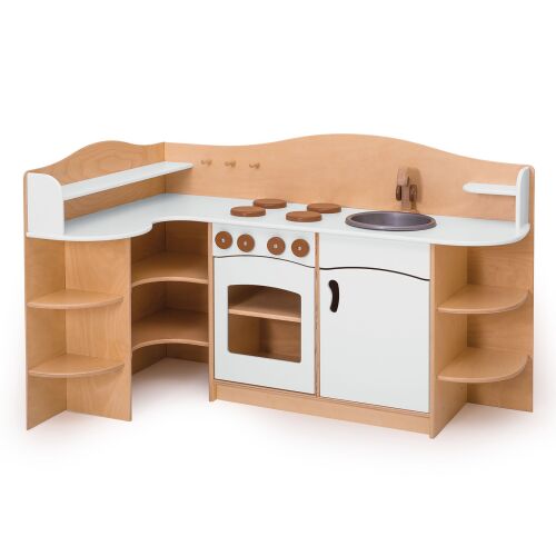 Plywood corner kitchen, white - 6512460A