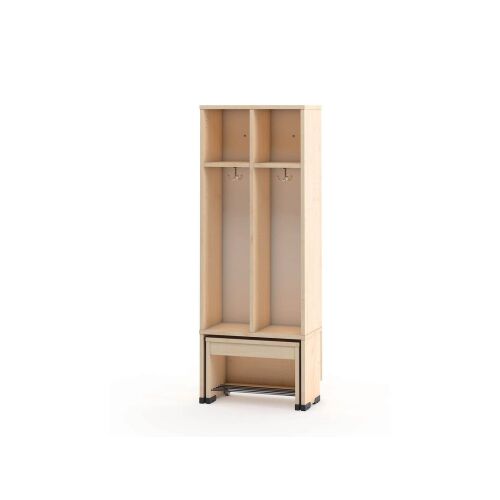 Cloakroom with a moveable seat - universal body 2, seat height: 26cm - 6512476EX