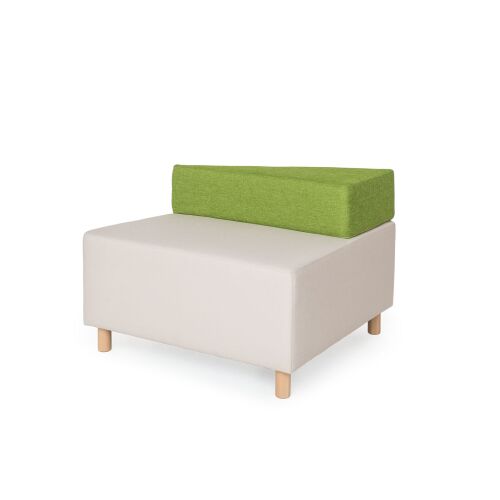 ZigZag beige sofa - Canvas 109025/109337 flame retardant - 7010048