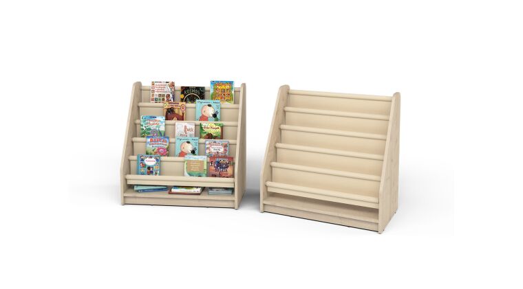 Maple Textile-shelved Bookcase - 6512726_3.jpg