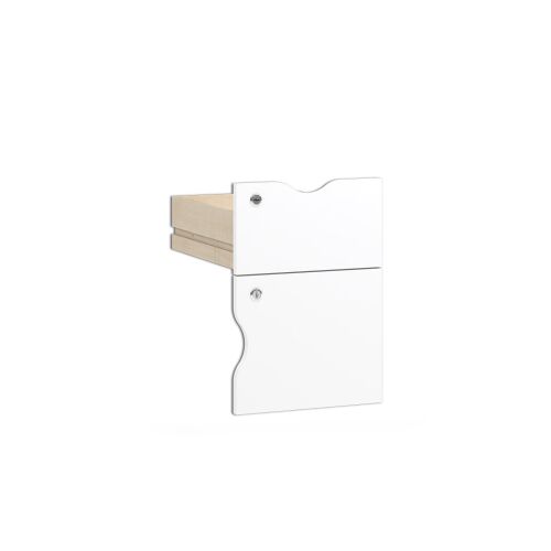 Door and drawer for Feria desk, white laminated chipboard - 6512724HEX