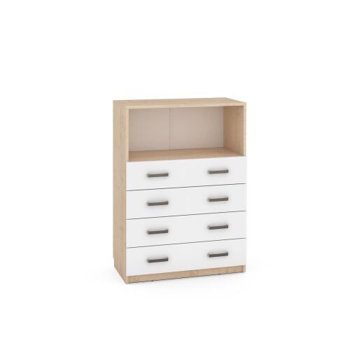 Wide Cabinet NV, 4 white drawers - 6513092