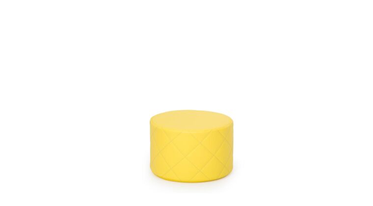 Quilted pouf, light yellow - 4641392.jpg