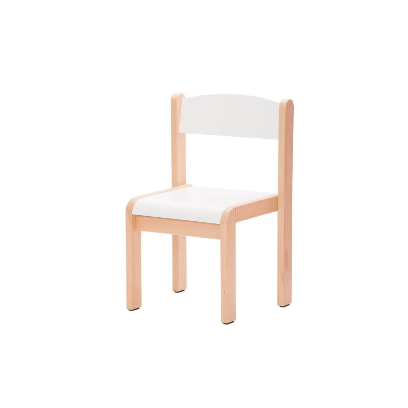 Beech chair Novum H.31 cm white