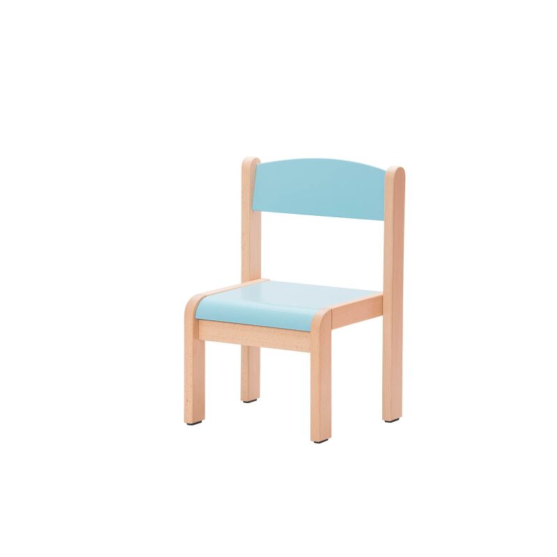 Beech chair Novum H.26 cm light blue