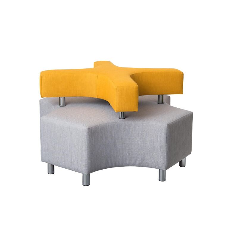 Sofa X grey/yellow