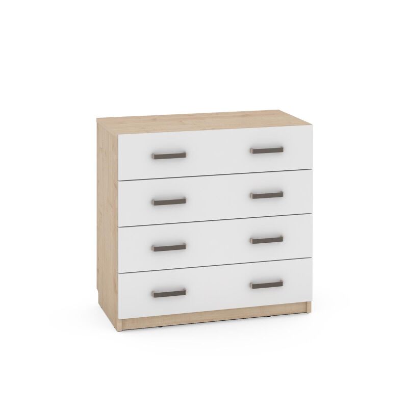 Low Cabinet NV, 4 white drawers