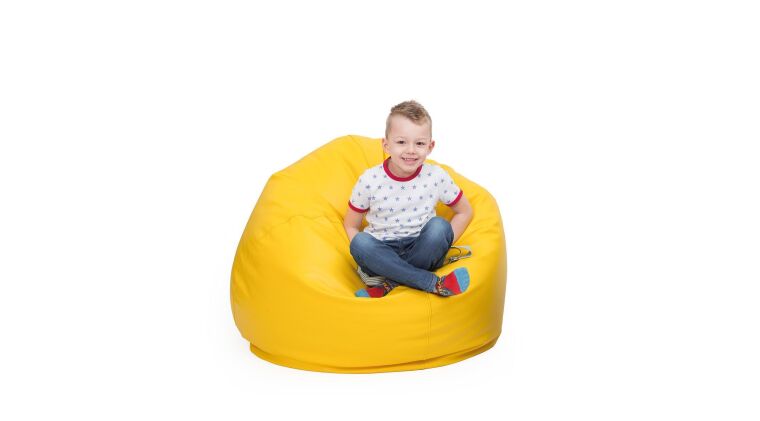 Huge pouf with granulate yellow - 4641170_2.jpg