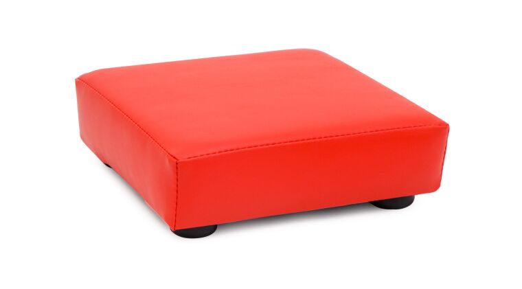 Pouf with leatherette, red - 4841043.jpg