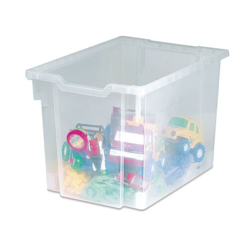 Container 'MAX' transparent, with beige runners - 372025MB