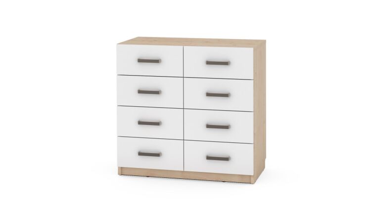 Low Cabinet NV, 8 white drawers - 6513089_2.jpg