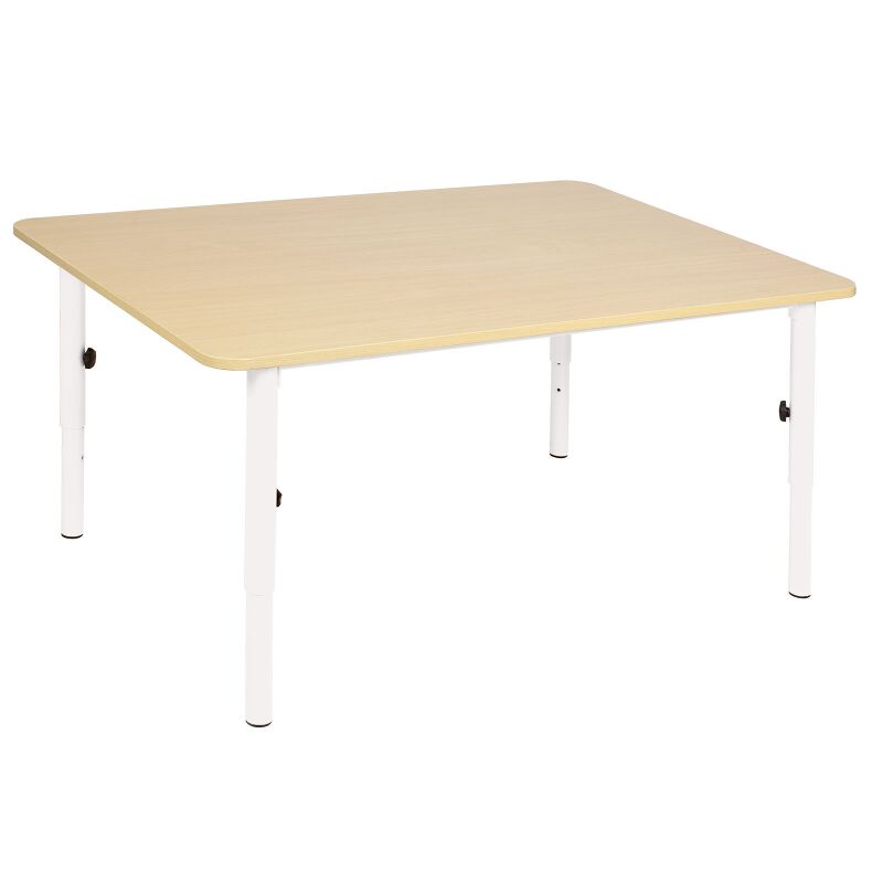 Adjustable preschool table, white