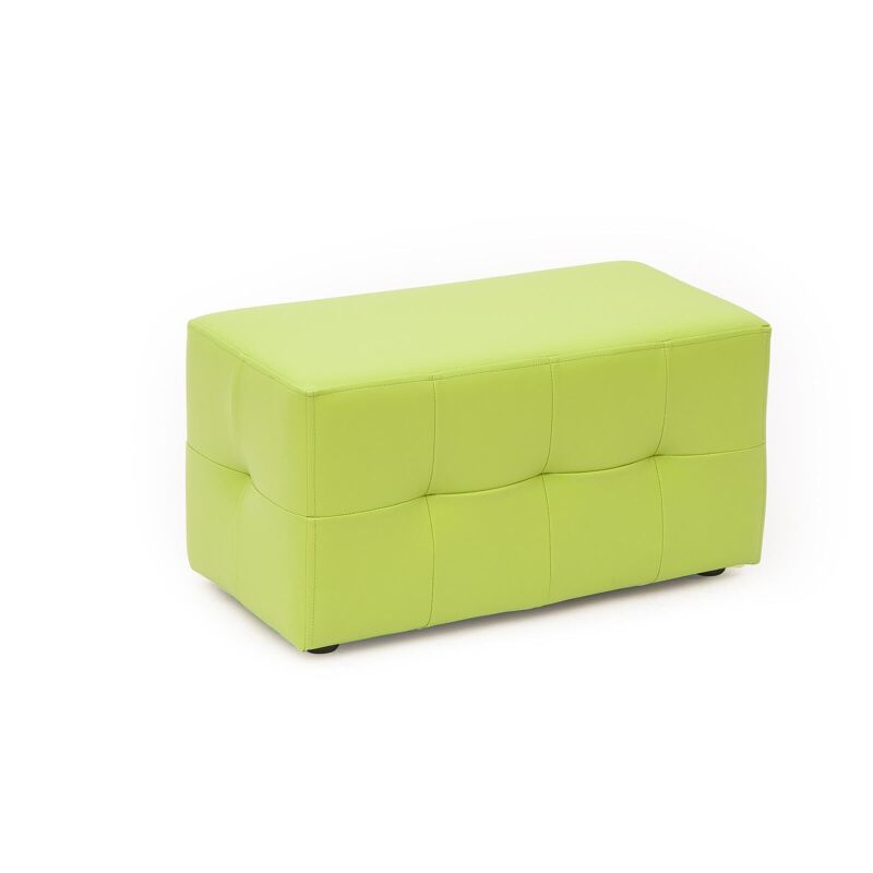 Upholstered pouf, green