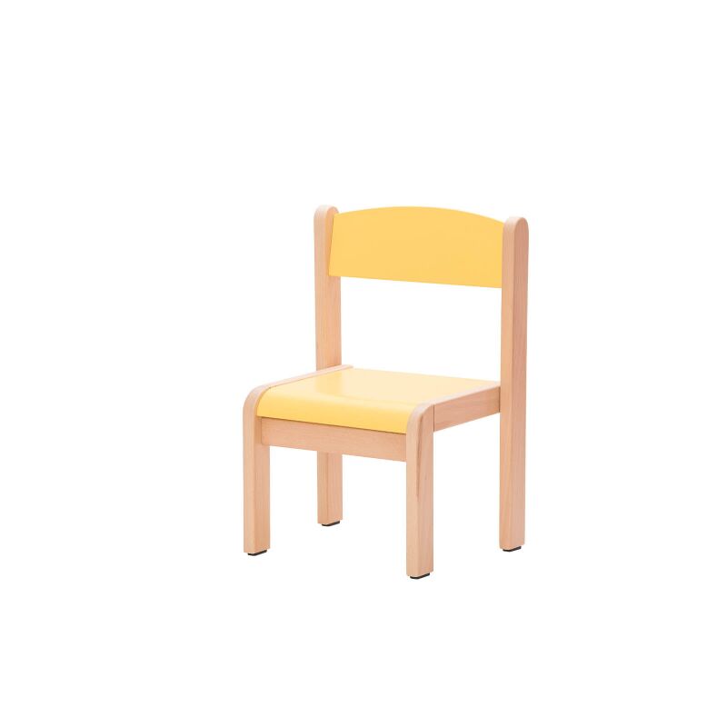 Beech chair Novum H.26 cm yellow pastel