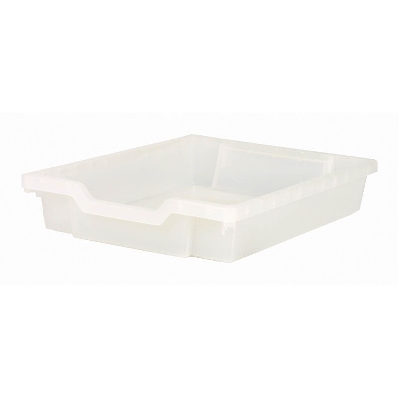 Small Gratnells Container, transparent, with beige runners