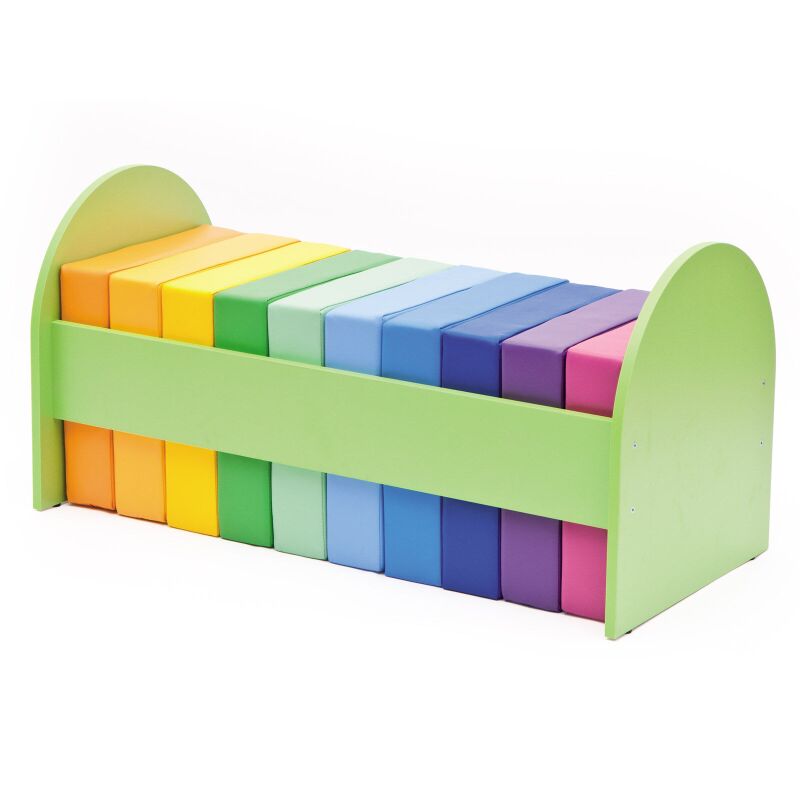 Stationary rainbow soft foam set