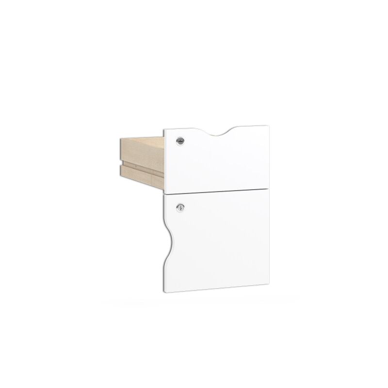 Door and drawer for Feria desk, white laminated chipboard