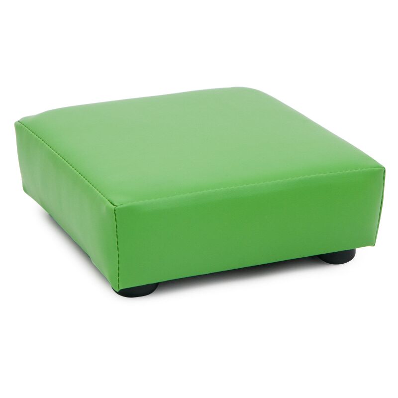 Pouf with leatherette, green