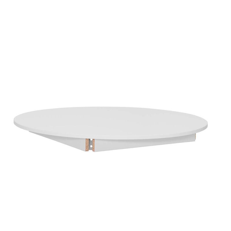 Coloured table top, white - round