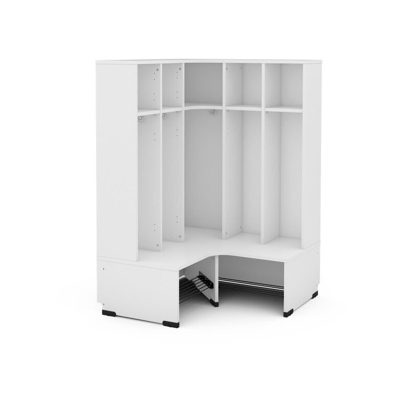 Universal corner cloakroom, white
