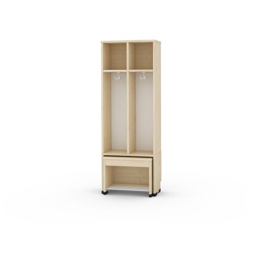 Cloakroom with a moveable seat - universal body 2, seat height: 35cm - 6512477EX