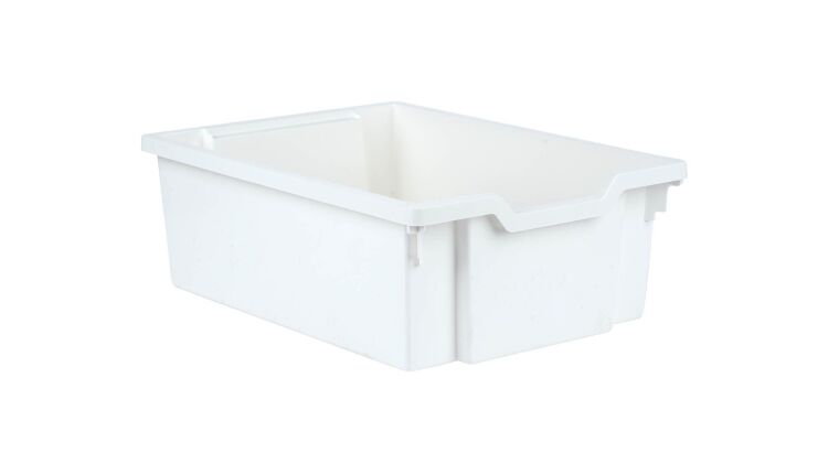 Medium container white, with beige runners - 372055MB.jpg