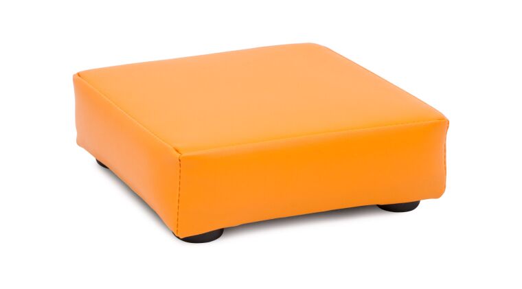 Pouf with leatherette, orange - 4841044.jpg