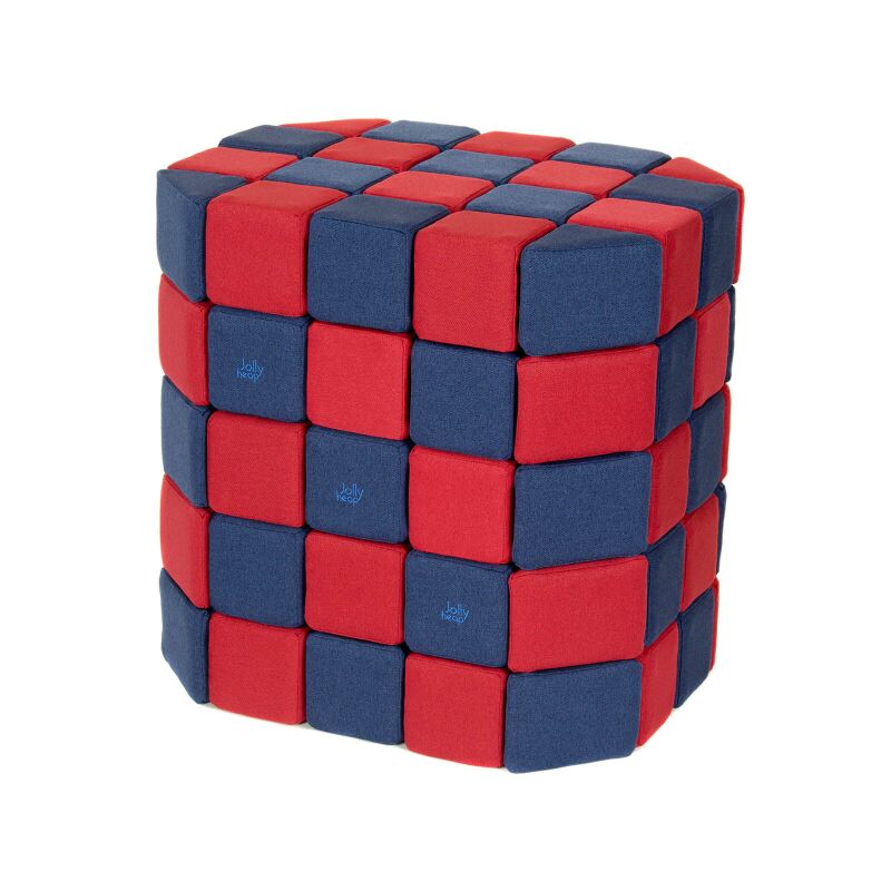 Jolly Heap magnetic blocks, red-dark blue