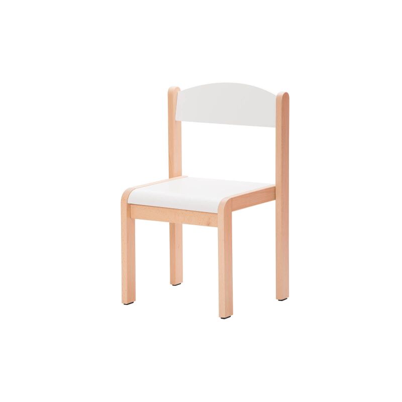 Beech chair Novum H. 35 cm white