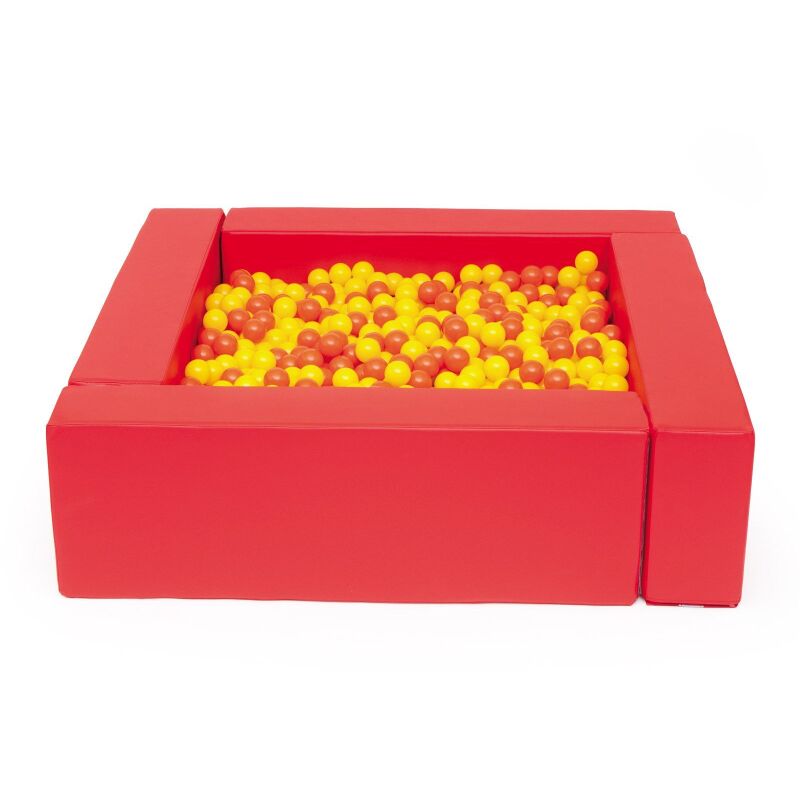 Square ball pit red