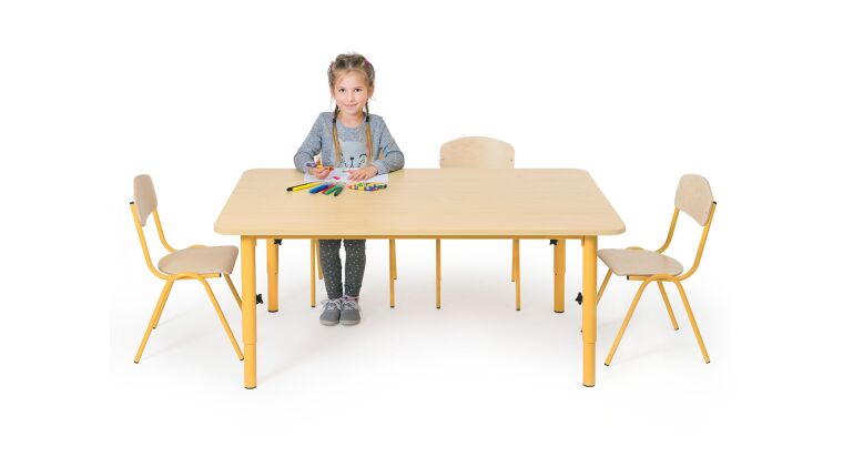 Adjustable preschool table, yellow - 4411005K_2.jpg
