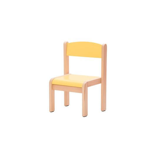 Beech chair Novum H.26 cm yellow pastel - 4529406F
