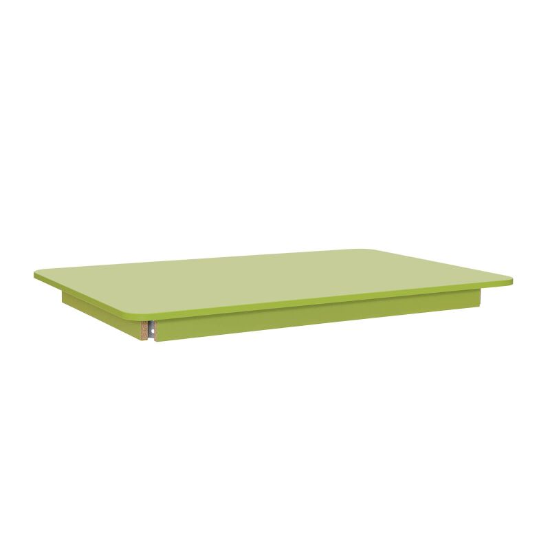 Coloured table top, green - rectangular