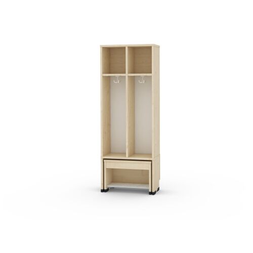 Cloakroom with a moveable seat - universal body 2,  seat height: 31cm - 6512450EX