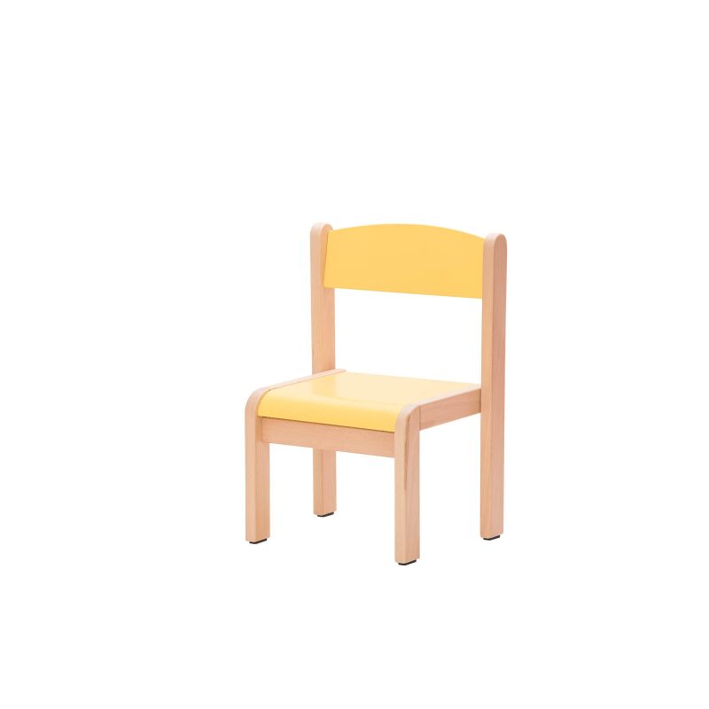 Beech chair Novum H 21 cm, yellow