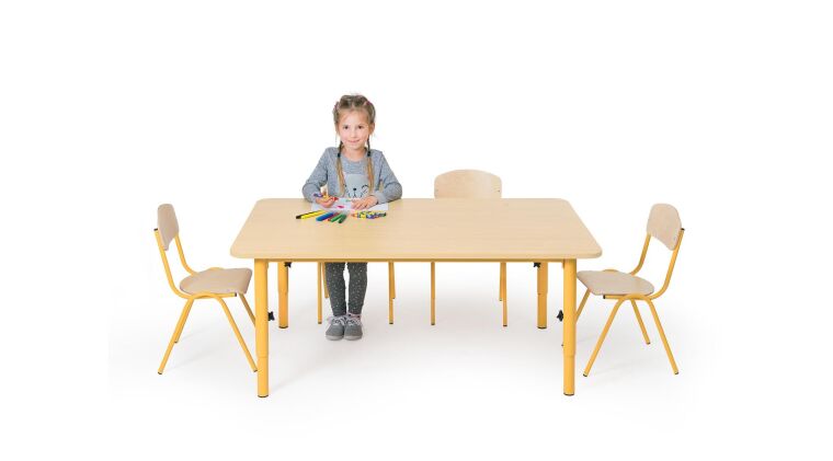 Adjustable preschool table, yellow - 4411015K_2.jpg