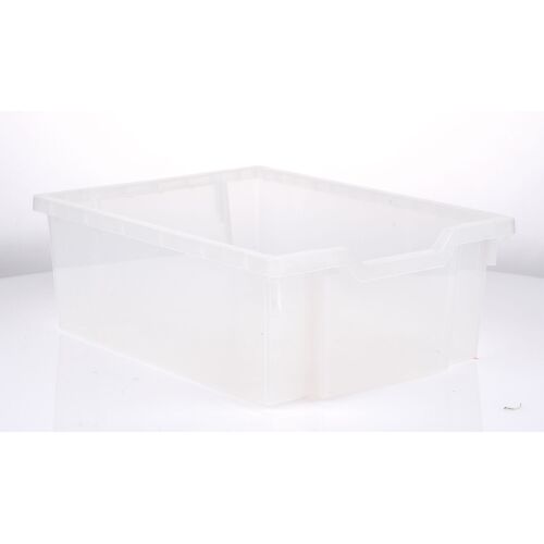 Medium Gratnells Container transparent, with beige runners - 372006MB