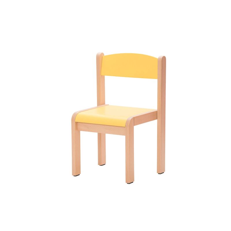 Beech chair Novum H.31 cm yellow pastel