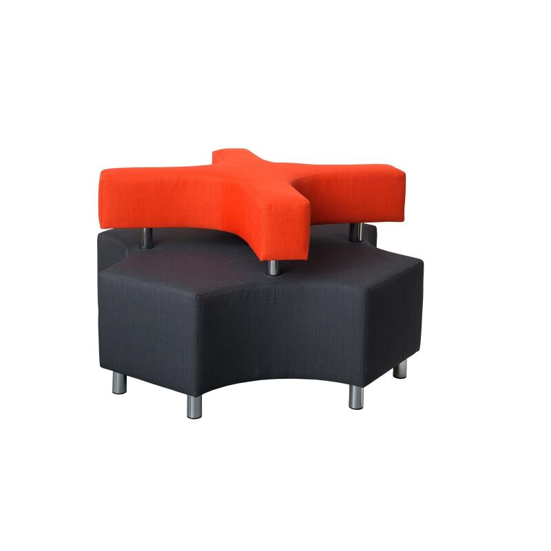 Sofa X dark grey/orange