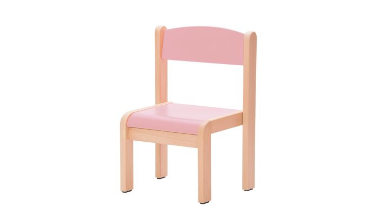 Beech chair, seat height 21 cm, pink - 6513101F.jpg