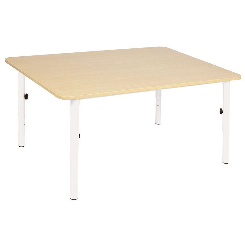 Adjustable preschool table, white