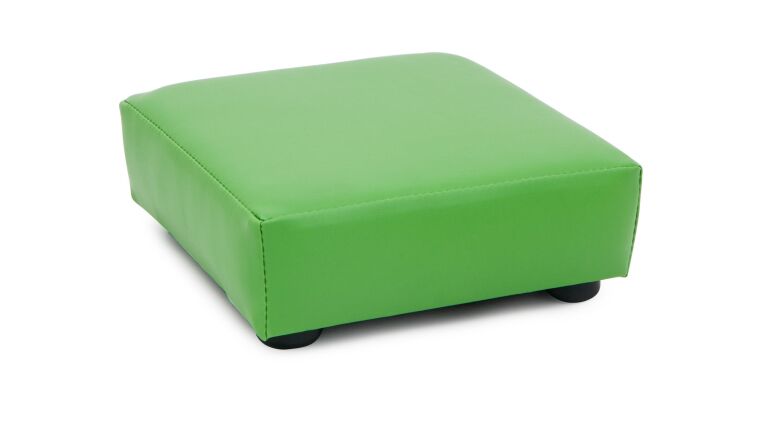 Pouf with leatherette, green - 4841042.jpg